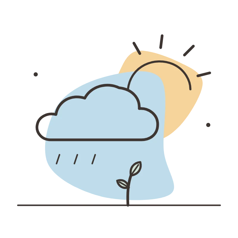 Ilustración de un sol que asoma tras una nube: terapia para la depresión en Sevilla